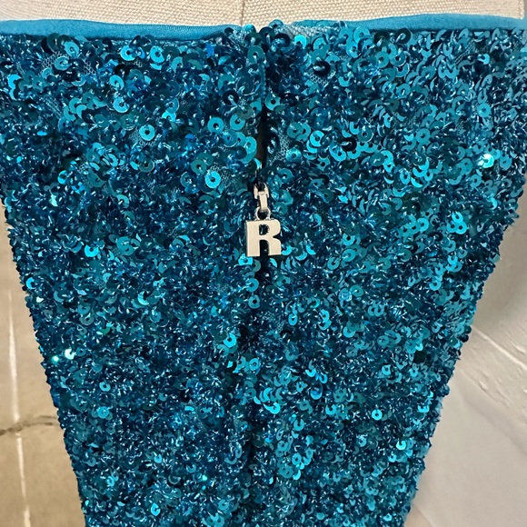 Rotate Birger Christensen Blue Sequined Midi Skirt - Picture 5 of 10